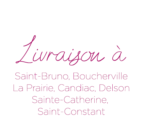 Livraison à Saint-Bruno, Boucherville, La Prairie, Candiac, Delson, etc