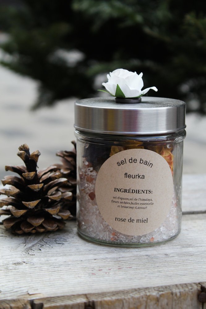 Sel de bain à la rose de miel